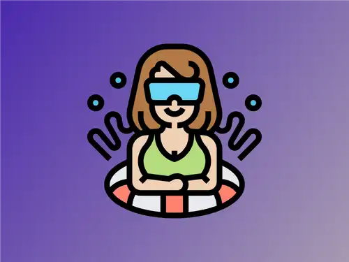 Banner with multiple products that can be gifted to people who love swimming